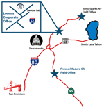 map to JLS Inc. Offices